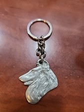 Vintage 1982 Rawcliffe Pewter I Love My Collie Dog Keychain 1.75