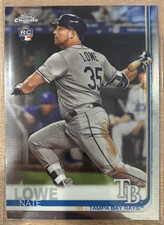Topps 2019 Chrome Update Nate Lowe Tampa Bay Rays #23 Rookie RC Base Card. rookie card picture