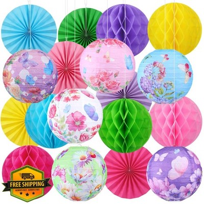Retisee Butterfly Paper Lanterns Pink Purple