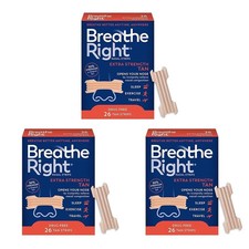 78 BREATHE RIGHT NASAL STRIPS, EXTRA STRENGTH TAN 3 x 26 CT Boxes EXP 2028