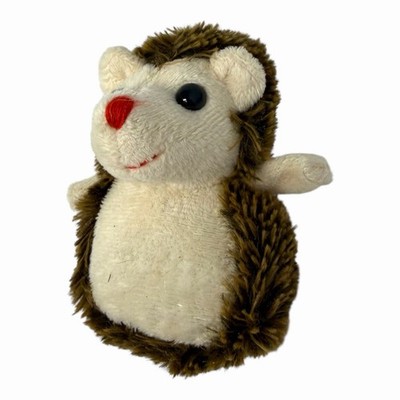 Chelsea Teddy Bear Co. Hedgehog   & Bunny Mini Beanie Plush Pink Brown