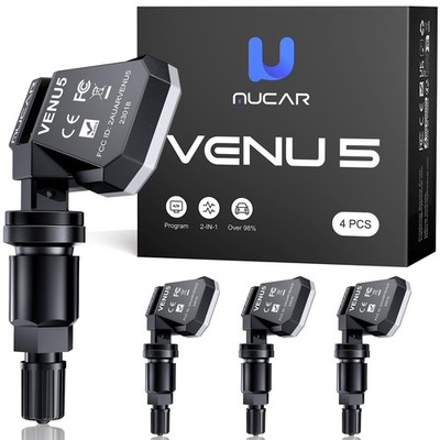 MUCAR TPMS Sensor 4PCS MUCAR VENU5 Tire Pressure SensorUniversal 2-in-1 433/3...