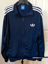 adidas Originals Navy/White 3-Stripe Full-Zip Track Jacket Men's XL Regular
