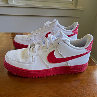 Nike Air Force 1 Low Top Leather Lace-Up Athletic Sneakers White CV7662-102