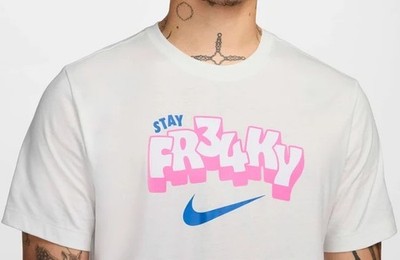 Nike Giannis Stay Freaky Basketball T-Shirt Summit White Mens Size