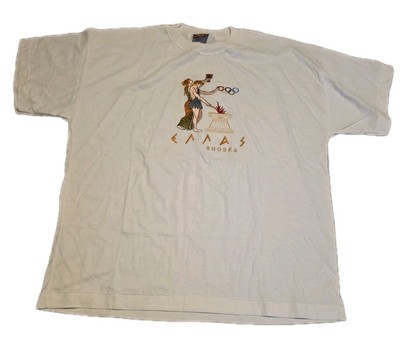 2004 Olympics Athens Greece Vintage Shirt Size XL Short Sleeve T-shirt