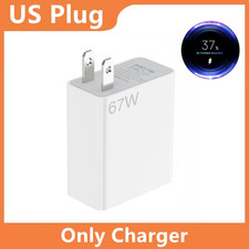 US Plug 6A 67W Ultra Fast Charger for Xiaomi 10T 11 12 Lite 13T Redmi Note 10 11