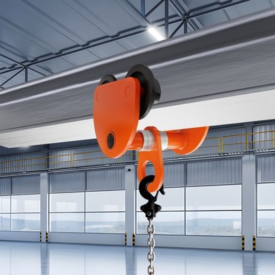 2T Orange Joist Trolley, Beam Trolley, Manual Sliding Trolley W/ Track Rollers