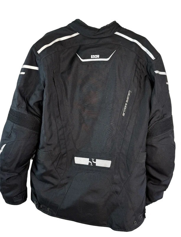 IXS Men’s Black Motorcycle Jacket Size M Textile Riding Motorbike Protective image 2