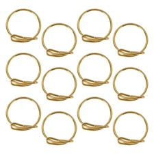  12pcs Napkin Rings Bulk - Wedding Golden Bowknot Napkin Rings - Decorative