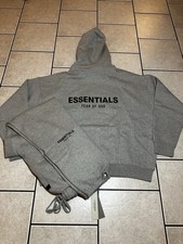 NWT NEW Fear of God Essentials Set Hoodie Sweatpant Dark Oatmeal Size XS