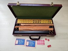 Vintage NMJL Lowe Mah Jongg Set 164 Butterscotch Bakelite/Catalin Tiles 1960s