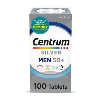 Centrum Silver Multivitamin for Men 50 Plus, 100 Count (Pack of 1) 