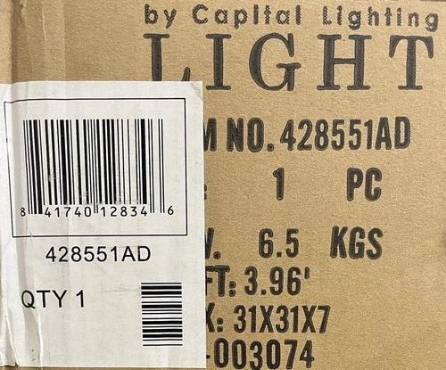 Capital Lighting 428551AD Greyson 5-Light Chandelier 29"W Taper Candle Brass - Picture 5 of 5