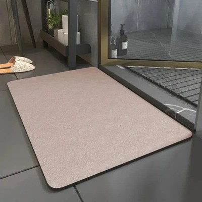 Stone Bath Mat Diatomaceous Earth Shower Mat Non Slip Super Absorbent Quick Dry