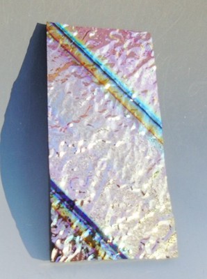 CBS Dichroic Glass coe 90  AAE Glass Tropical Rays Granite on Std Black 2x4