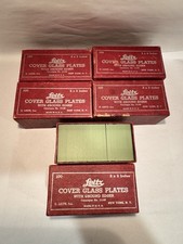 5 Boxes Of 100 Leitz Cover Glass Plates 2 X 2 With Ground Edges Cat. No. 15190