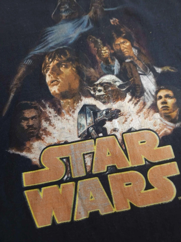 Camisa vintage Y2K Star Wars póster niños talla 7/8 camiseta Darth Vader Luke Skywalker Foto 2 de 4