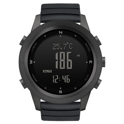 APACHE46 Digitale Sportuhr mit Silikonarmband für Herren, Pedometer, Kompass ...
