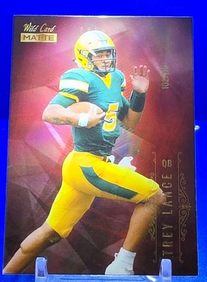 2021 Wild Card TREY LANCE 49ers Red Fire Parallel Rookie Card #MBC6 - 102/175