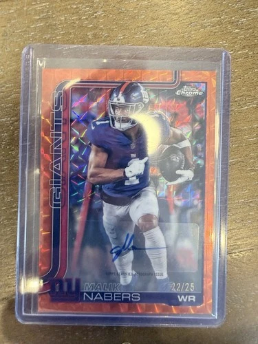 2025 Topps Chrome Malik Nabers Chrome Autographs (RAW)