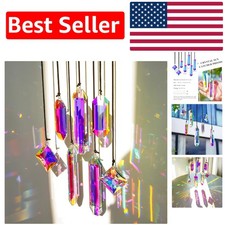 Elegant AB Color Crystal Prisms Set   7 Hanging Sun Catchers for Any Occasion