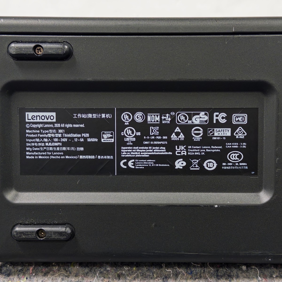 ワークステーション LenovoThinkStationP620 Ram 128GB SSD 1TB Lenovo ThinkStation P620 Workstation TR PRO 5945WX 32GB RAM 1TB