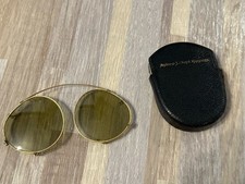 Vintage Arthur J. Lloyd Co Round Clip-On Sunglasses w/ Original Case