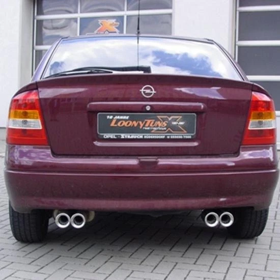 Fox Sportauspuff Re Li Je 2X80 Con Absorber Para Opel Astra G Fließheck Bj 98-04 - Imagen 2 de 4