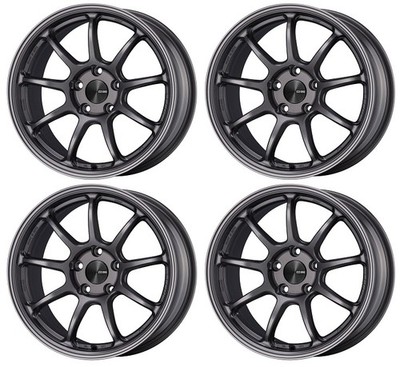 Genuine ENKEI Wheels PF09 18x9.0J +42 5x100 Dark Silver [Set of 4]