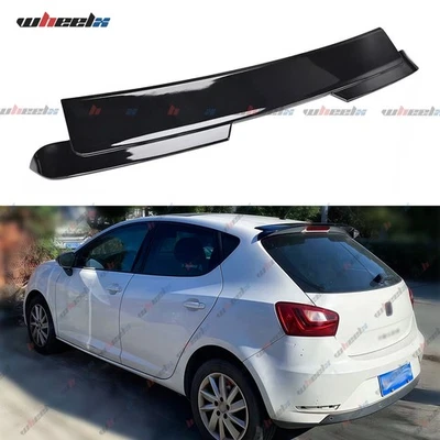 WHEELX FOR SEAT IBIZA MK4 6J 5 DOOR GLOSS BLACK REAR BOOT ROOF SPOILER WING LIP 2008-17