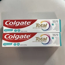 2 Colgate Total -  Fresh Mint Paste 5.1 oz - Expires  11/26+