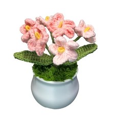 Crochet Flowers Cute Flower for Mom, Valentines Pink Gradient Myosotis