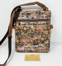 Patricia Nash Crossbody Leather Purse English Country Garden Flowers Adjustable