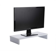 Mind Reader Woodland Collection Monitor Stand 33 Lb. Capacity Desktop Organizer