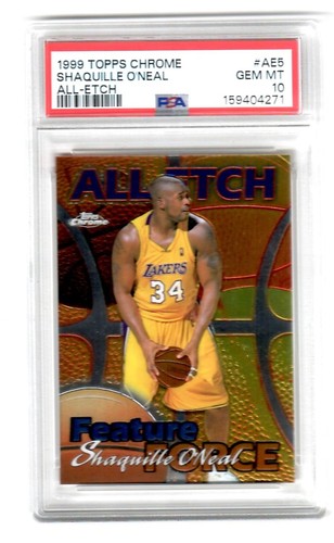 Shaquille O'Neal 1999 Topps chrome All-Tech insert #AE5 PSA 10!! Lakers