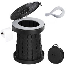 Retractable Portable Toilet Travel Adjustable Height Potty Camping Car Adults