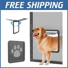 Screen Dog Door, 12x14", Self-Closing, Magnetic Flap