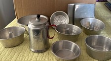10 Pc Aluminum Toy Cookware Bo Peep Kettle , Cooky Pans, Angel Food Cake  More