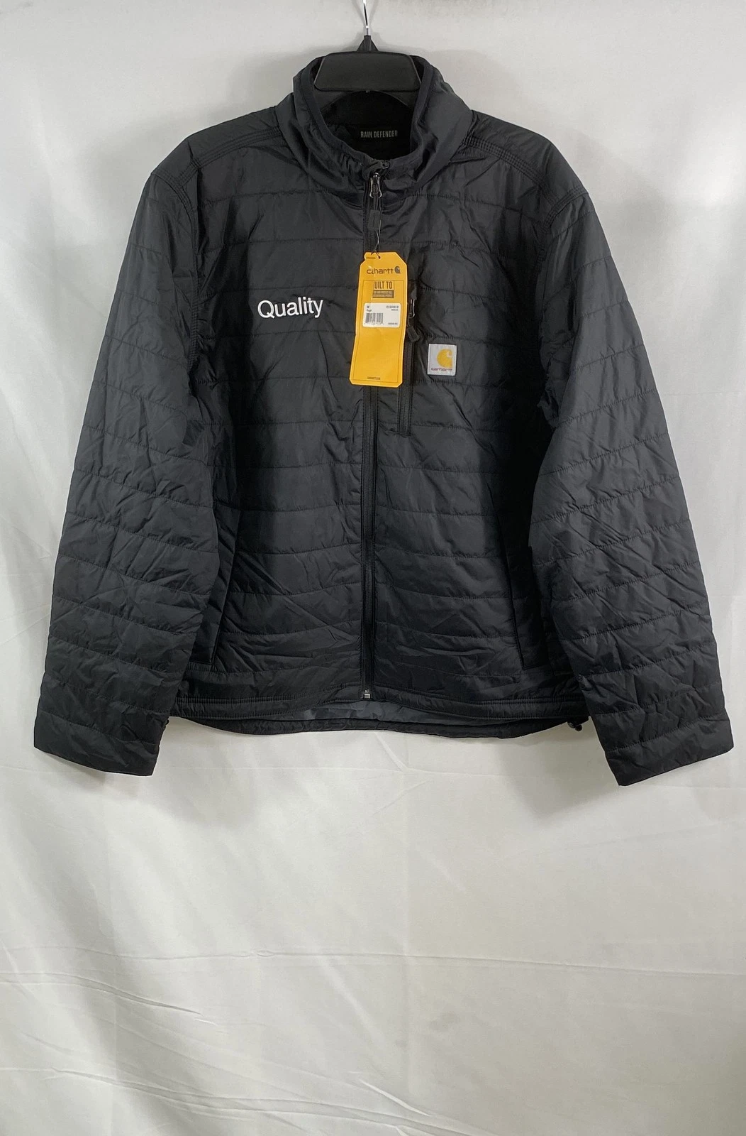 Carhartt Men's Black Gilliam Rain Defender Quilted Jacket OJ2208-M NWT Sz M