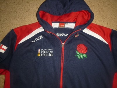 VX3 England Rose Rugby Help for Heroes Full Zip Hoody XL Herren