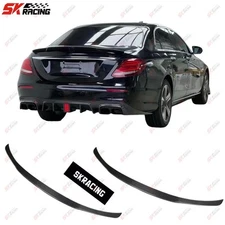 For Benz E-Class W213 E250 E300 4DR 17-20 Carbon Fiber /Black Rear Spoiler Wing