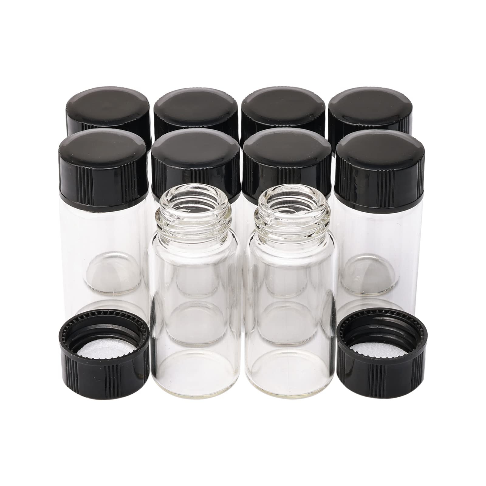 Pxyelec Liquid Sample Collection Glass Bottles Vials Screwcap Capacity 5 ML,1...