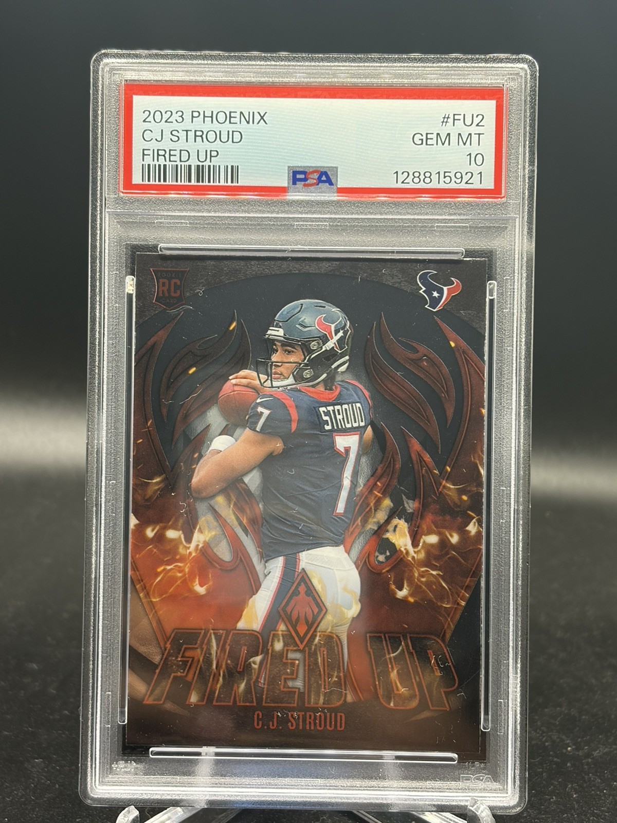 2023 Panini Phoenix C.J. Stroud Rookie Fired Up PSA 10 GEM MINT #FU-2 (RC)