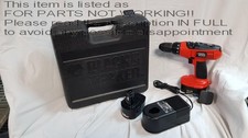 FAULTY? BLACK & DECKER kc1462f Cordless Power Drill with Case, Charger, 2 Batter