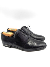 PRADA Black Leather Derby Oxford Lace Up Shoes 2EB182 Mens Size 9 US 10 EUC