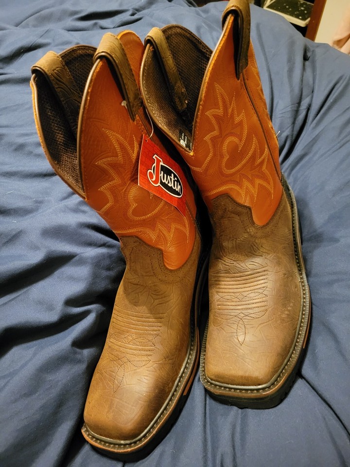 NIB.MENS JUSTIN JOIST 11" WATERPROOF WORK BOOT Sz.11D eBay