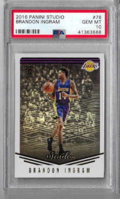 2016 Panini Studio Brandon Ingram PSA 10 RC Lakers | eBay