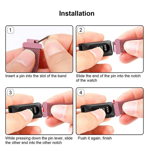 For Fitbit Inspire HR / Inspire/ Inspire 2 Band Milanese Stainless Steel Straps - Picture 19 of 50