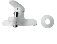 Badarmatur Wannenarmatur Wannenf&uuml;ller Wasserhahn  Wanne wei&szlig; weiss